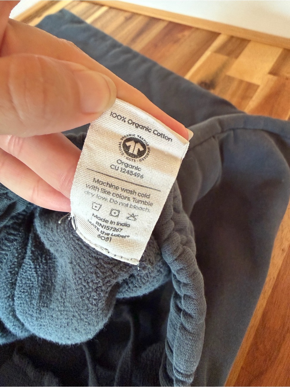 MATE Organic Fleece Wide Leg Pant - blue grey - Picture 14 of 16